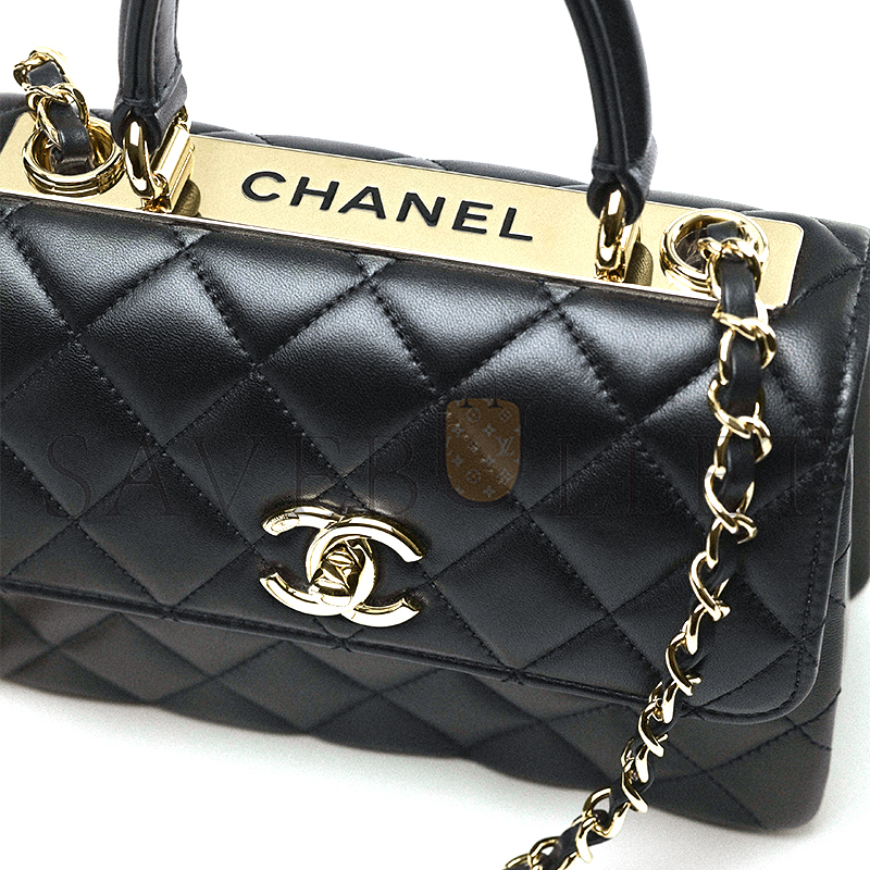 Ch*el master mini flap bag with top handle as4654 (20*15*8cm)